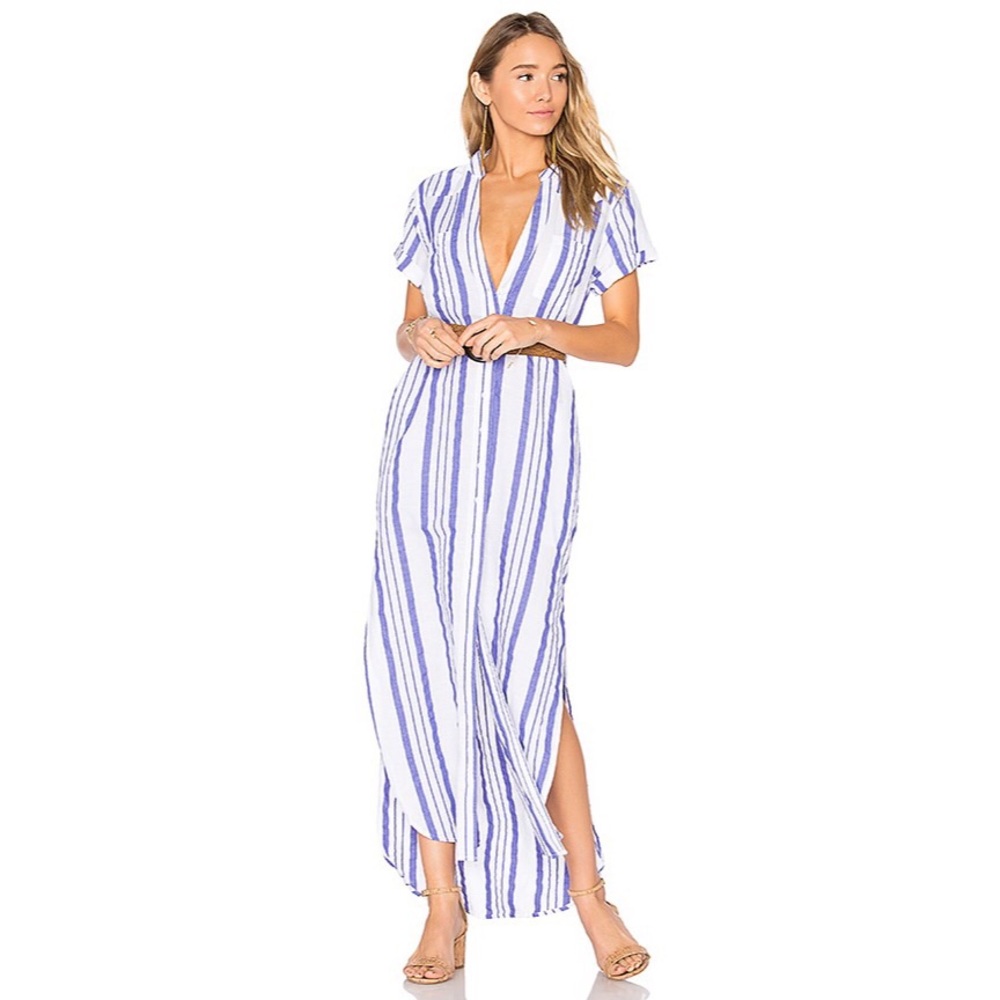 Blue and white striped Onia dress